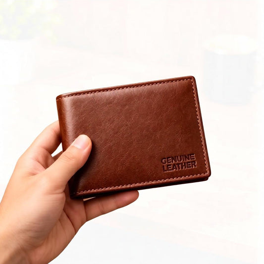 Premium Genuine Cow Leather Slim Wallet For Men