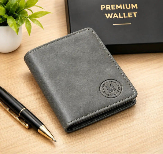 Gray Short Thin Imported Wallet