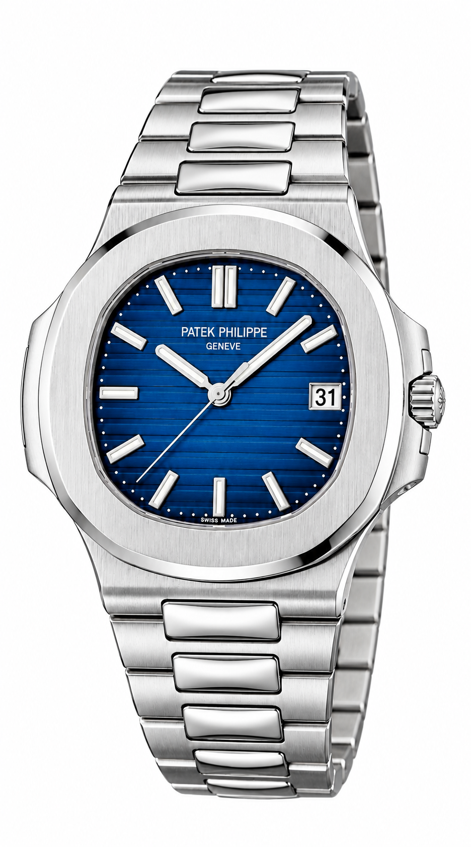 Patex Philippe Luxury Blue Dial Stainless Steel Watch