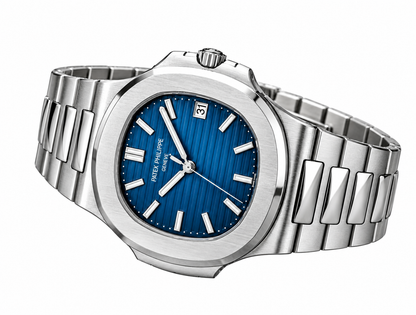 Patex Philippe Luxury Blue Dial Stainless Steel Watch