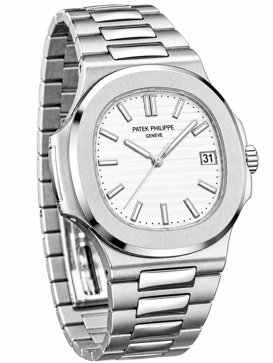 Patex Philippe Luxury White Dial Stainless Steel Watch