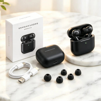 Pro 2 TWS Wireless Bluetooth Earbuds with HD Stereo Sound & Long Battery Charging