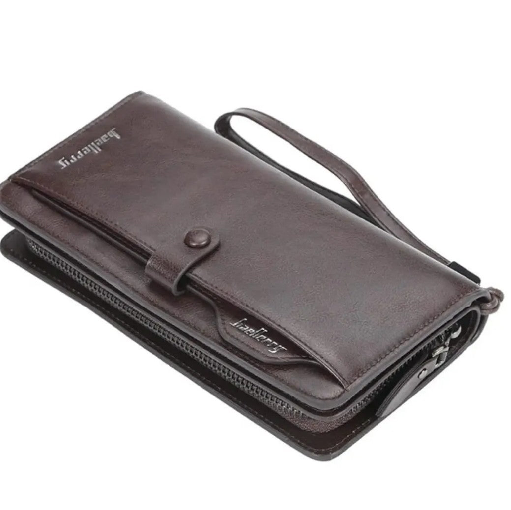 Unisex Cow Leather Long Zip Wallet For Men And Women Luxury Business Style Black Brown All Season Classic Design