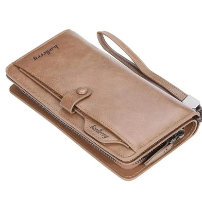 Unisex Cow Leather Long Zip Wallet For Men And Women Luxury Business Style Black Brown All Season Classic Design