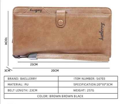 Unisex Cow Leather Long Zip Wallet For Men And Women Luxury Business Style Black Brown All Season Classic Design