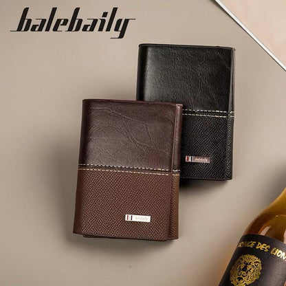 Trifold Leather Wallet for Men - Premium RFID Blocking Wallet with Card Slots & Cash Compartment