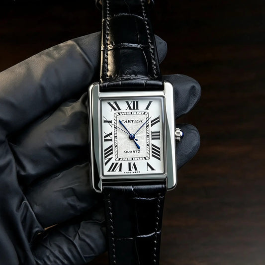 Cartier Tank – Black with Black & White Dial