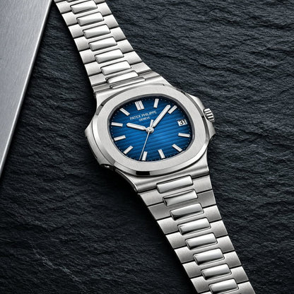 Patex Philippe Luxury Blue Dial Stainless Steel Watch