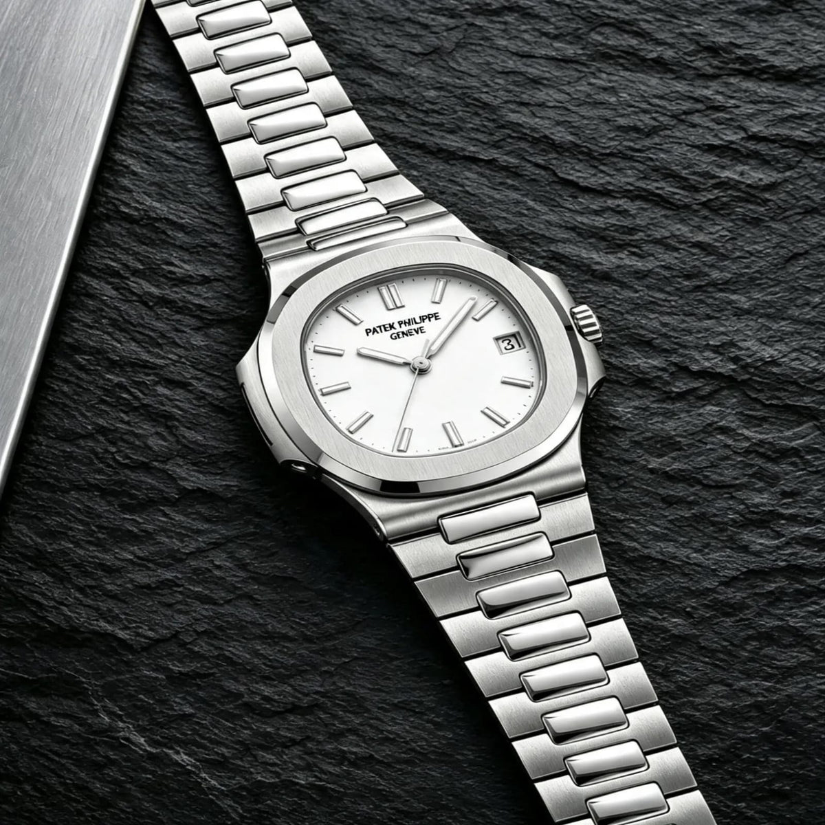 Patex Philippe Luxury White Dial Stainless Steel Watch