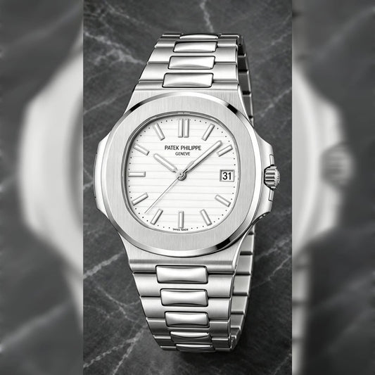 Patex Philippe Luxury White Dial Stainless Steel Watch
