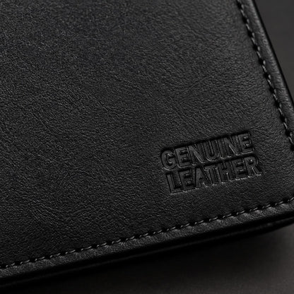 Premium Black Genuine Leather Card Holder Wallet