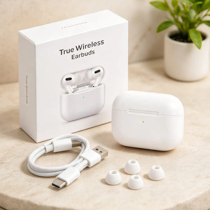 Pro 2 TWS Wireless Bluetooth Earbuds with HD Stereo Sound & Long Battery Charging